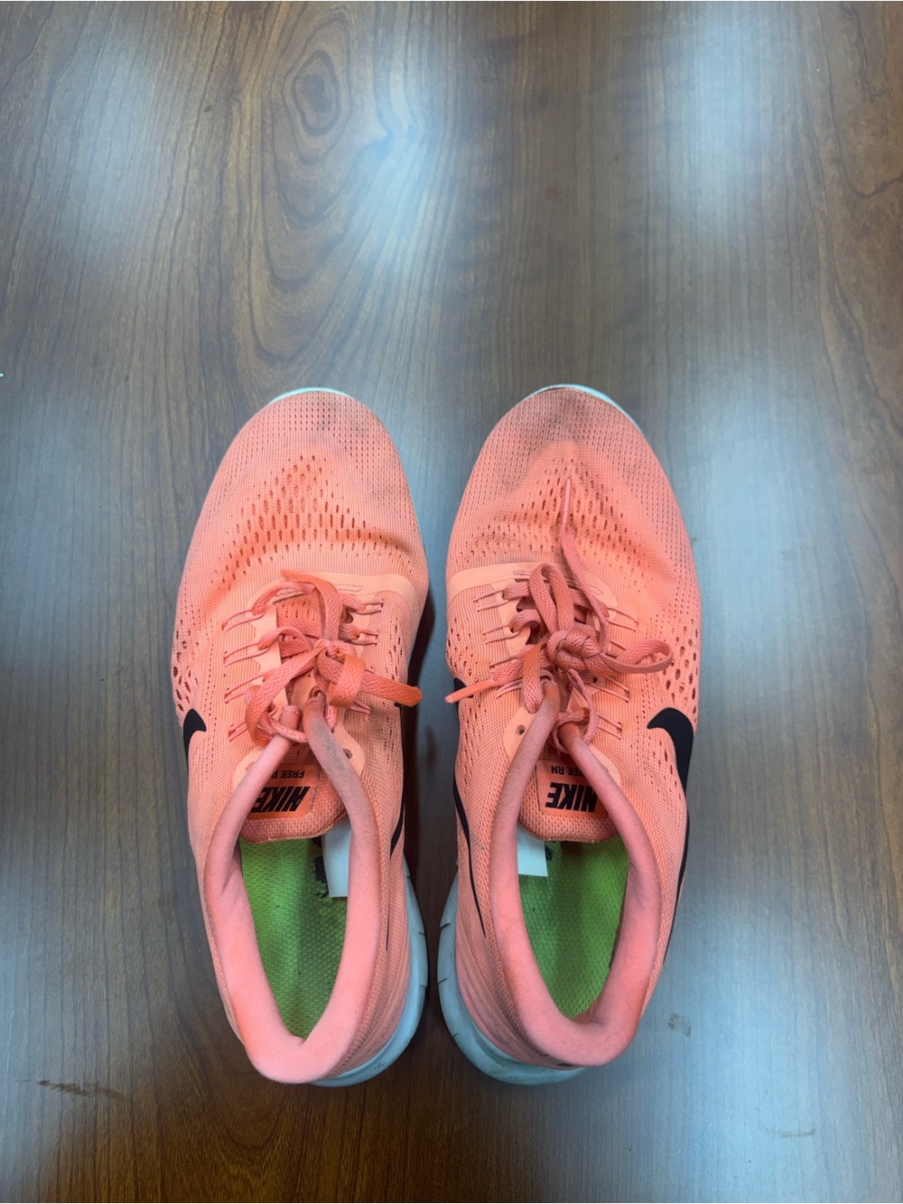 Nike Coral Pink Running Sneakers with Black Swoosh